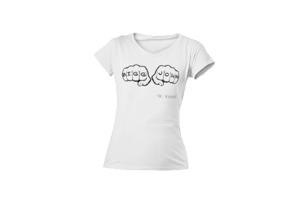 Women's V-Neck Big John Fists - Image 3