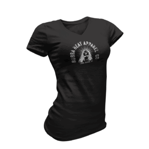 Women's V-Neck Bubba Heat Logo Print