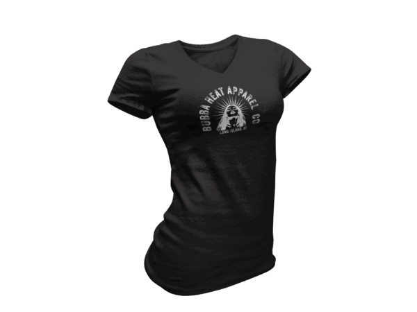 Women's V-Neck Bubba Heat Logo Print