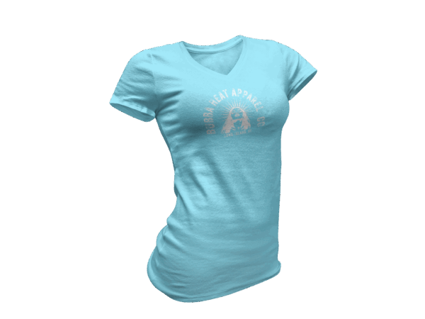 Women's V-Neck Bubba Heat Logo Print - Image 2