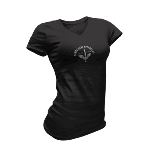 Womens V Neck Bubba Heat Sword Logo